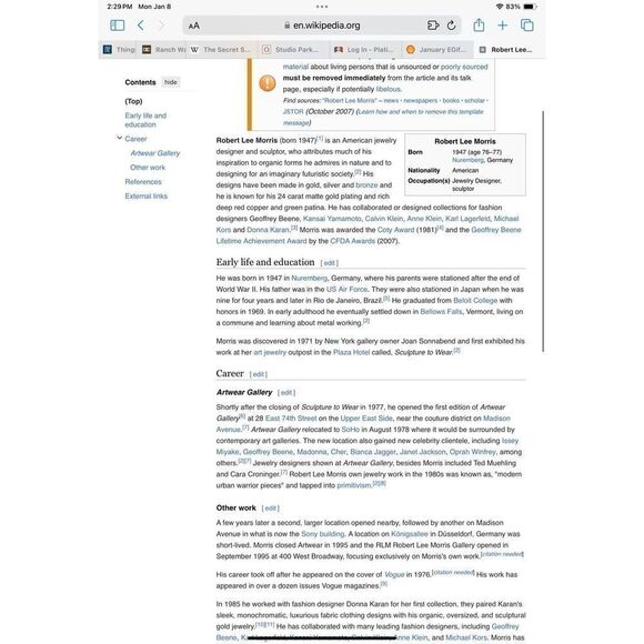 Robert Lee Morris Signed Earrings - Picture 5 of 5